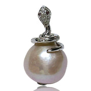 5A Round 12.2mm Edison Lavender Purple Pink Cultured Pearl Pendant