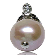 5A Round 12.2mm Edison Lavender Purple Pink Cultured Pearl Pendant