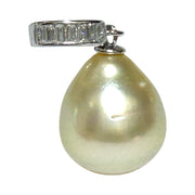 Huge 11.6 x 13.6mm Natural Champagne South Sea Pearl Pendant