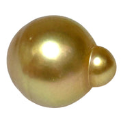 Deep Gold Philippines South Sea Pearl 13.6 x 16.3mm Un-Drilled