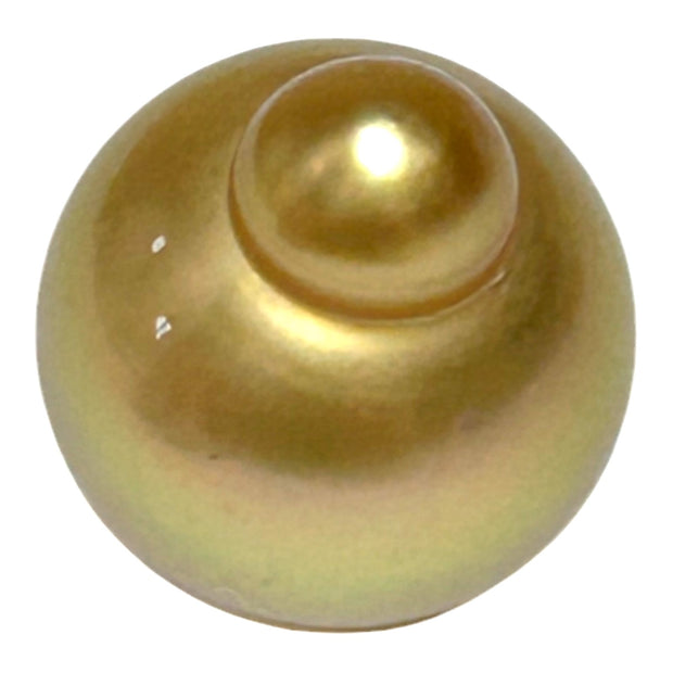 Deep Gold Philippines South Sea Pearl 13.6 x 16.3mm Un-Drilled