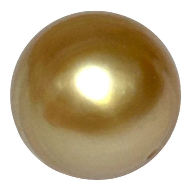 Deep Gold Philippines South Sea Pearl 13.6 x 16.3mm Un-Drilled