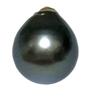 OVAL 13.2 x 15.6mm 18.6 Carats Tahitian Sea Peacock Grey Green Pearl