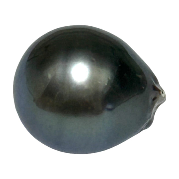 OVAL 13.2 x 15.6mm 18.6 Carats Tahitian Sea Peacock Grey Green Pearl