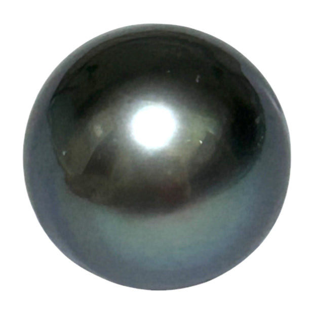 OVAL 13.2 x 15.6mm 18.6 Carats Tahitian Sea Peacock Grey Green Pearl