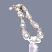 4A Baroque 16-30mm 15 pcs Natural White Pinkish Keshi Pearl 16" Strand