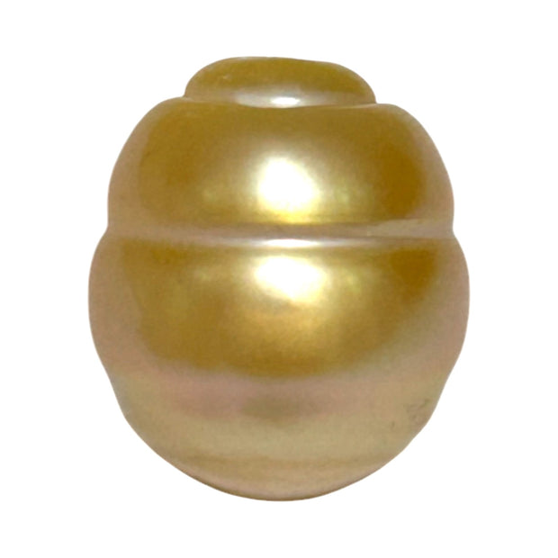 Baroque 13.8 x 16.1mm 22.2 Carats Deep Gold South Sea Loose Pearl