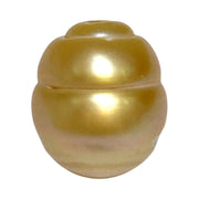 Baroque 13.8 x 16.1mm 22.2 Carats Deep Gold South Sea Loose Pearl