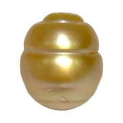 Baroque 13.8 x 16.1mm 22.2 Carats Deep Gold South Sea Loose Pearl