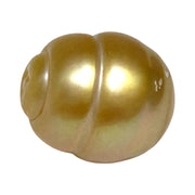 Baroque 13.8 x 16.1mm 22.2 Carats Deep Gold South Sea Loose Pearl