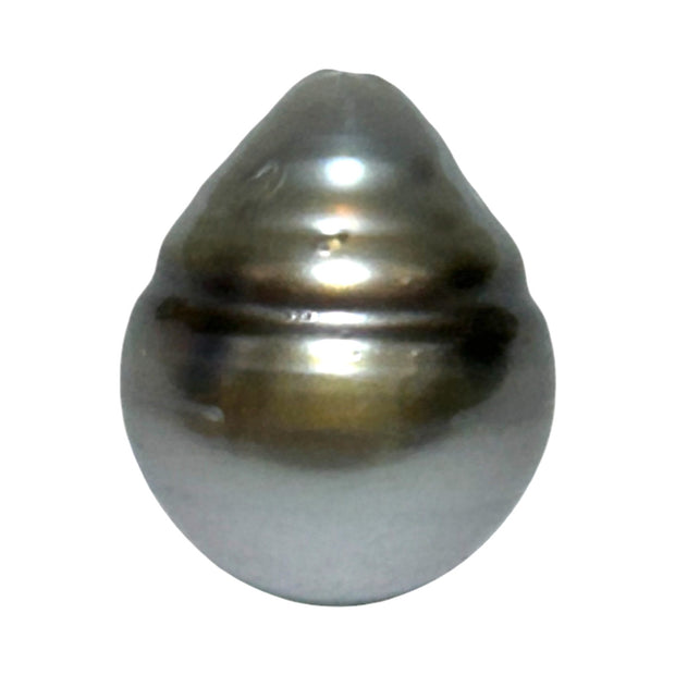 Pear 16.2 Carat 12.6 x 15.5mm Tahitian Peacock Gray Green Loose Pearl