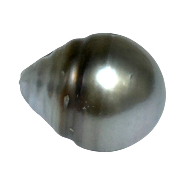 Pear 16.2 Carat 12.6 x 15.5mm Tahitian Peacock Gray Green Loose Pearl