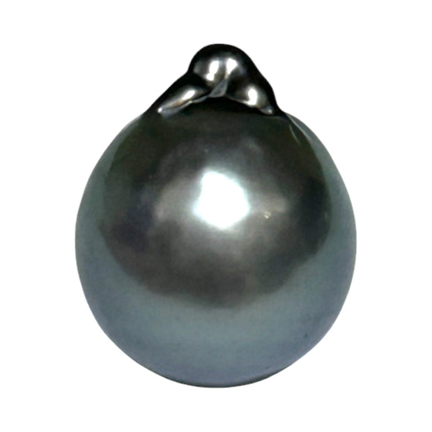 Huge 13.7 x 16.5mm 20 Carat Tahitian Sea Peacock Middle Gray Pearl