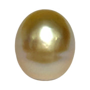 Smooth Oval 14.2 x 16.7mm 23.8 Carat Rich Gold South Sea Loose Pearl