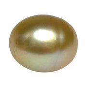 Smooth Oval 14.2 x 16.7mm 23.8 Carat Rich Gold South Sea Loose Pearl