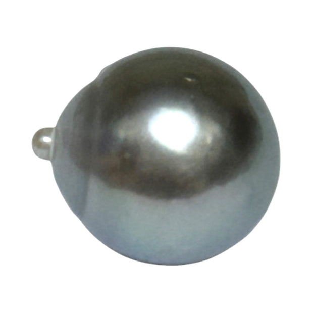 Exquisite 12.4 x 14mm 15.4 Carats Tahitian Peacock Light Gray Loose Pearl