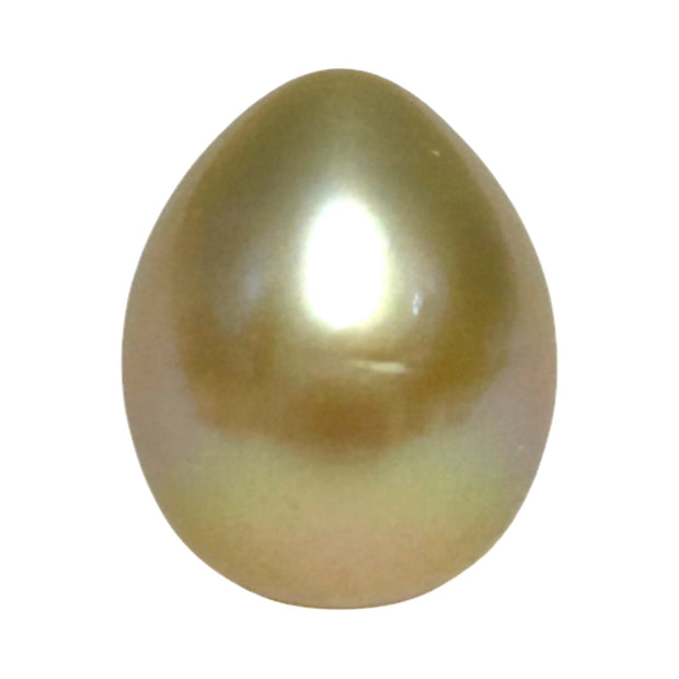 Teardrop 12,7 x 15.6mm 18.3 Carat Gold Philippines South Sea Pearl