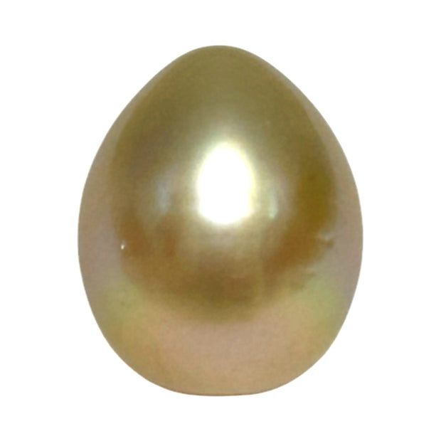 Teardrop 12,7 x 15.6mm 18.3 Carat Gold Philippines South Sea Pearl