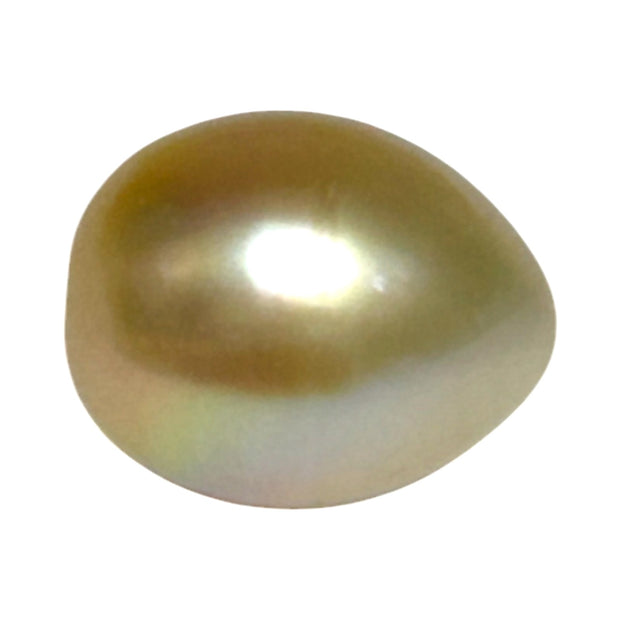 Teardrop 12,7 x 15.6mm 18.3 Carat Gold Philippines South Sea Pearl