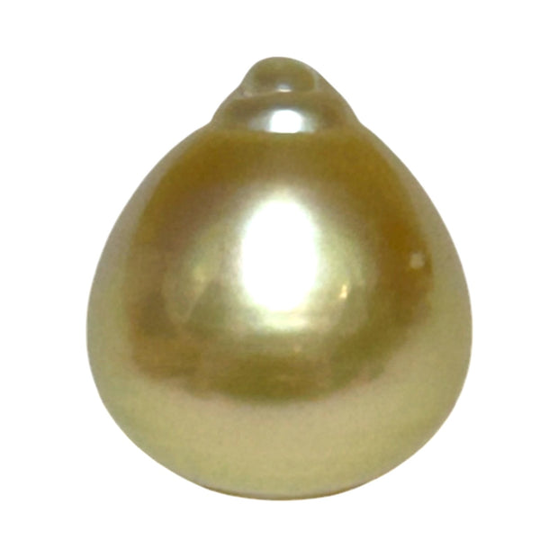 Teardrop 12.2 x 13.8mm 14.6 Carat Gold Philippines South Sea Pearl