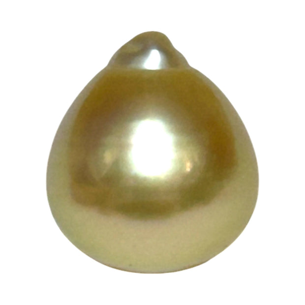 Teardrop 12.2 x 13.8mm 14.6 Carat Gold Philippines South Sea Pearl