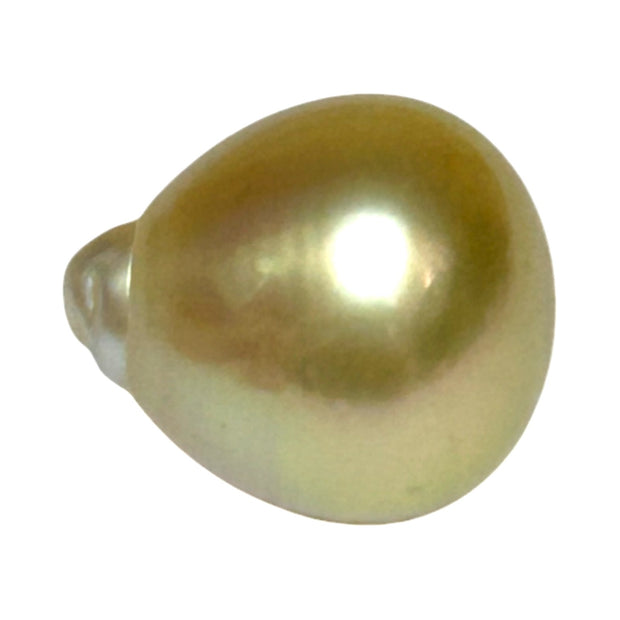 Teardrop 12.2 x 13.8mm 14.6 Carat Gold Philippines South Sea Pearl