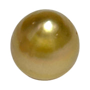 11.6 x 13.3mm 13.2 Carats Deep Gold Philippines South Sea Pearl