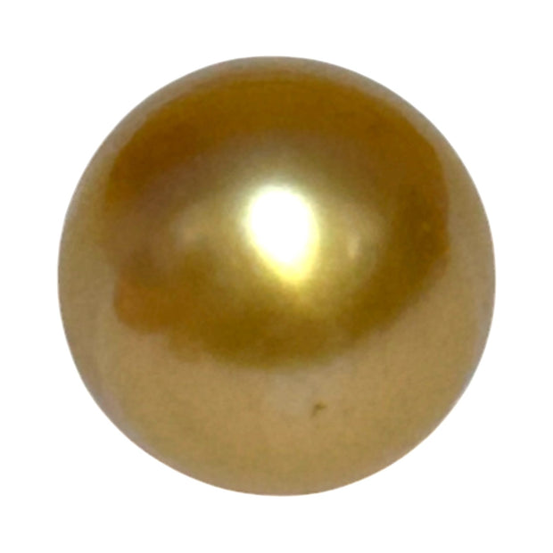 11.6 x 13.3mm 13.2 Carats Deep Gold Philippines South Sea Pearl