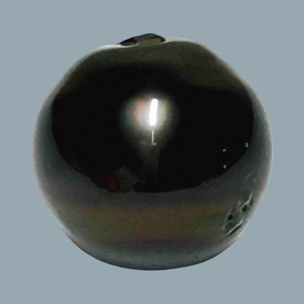 Giant 17.6mm 39.5 Carat Tahitian Sea Black Brown Pearl Un-Drilled