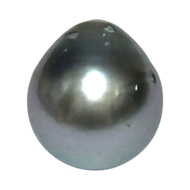 Tahitian Sea Middle Gray Loose Pearl Drop 14.8 Carat 12.1 x 13.3mm