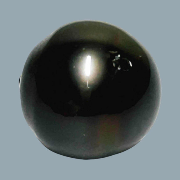 Giant 17.6mm 39.5 Carat Tahitian Sea Black Brown Pearl Un-Drilled