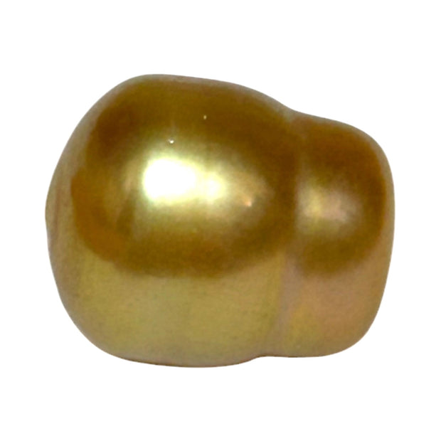 Baroque 12.8 x 15.5mm 20.8 Carats Deep Gold South Sea Loose Pearl