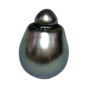 Lustrous 15.8 Carats 12.2 x 17.4mm Tahitian Peacock Gray Green Pearl