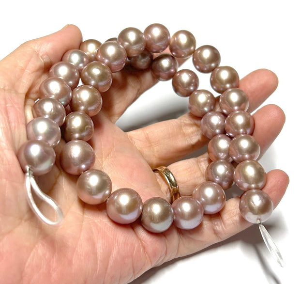 5A 12 - 13mm 35 pcs Edison Purple Lavender Round Pearl 16" StrandFabulous 5A Quality Round 12 - 13mm 35 pcs Edison Natural Purple Lavender Beautiful Colors Cultured Pearl 16" Strand - For Making 18" Necklace / Best Gift For HerPEANecklacesFine JewelryThe Fine Pearls Jewelry5A 12 - 13mm 35 pcs Edison Purple Lavender Round Pearl 16" Strand