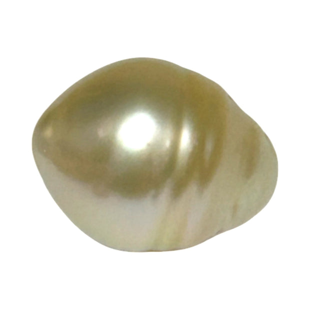 Ornat Oval 13.1 x 16.6mm Natural Pale Gold South Sea Pearl Loose