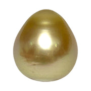 Enormous 14.7 x 16.3mm 25.6 Carat Lush Gold South Sea Pearl