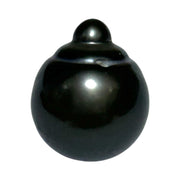 Delicate 14.1 x 17mm Tahitian South Sea Peacock Black Loose Pearl