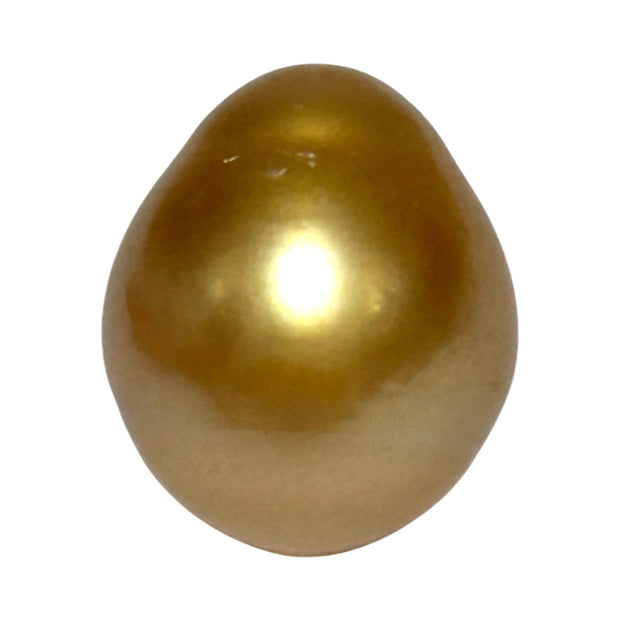 RARE Oval 15.7 x 18.7mm 30.6 Carats Deep Gold South Sea Pearl Loose