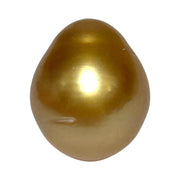 RARE Oval 15.7 x 18.7mm 30.6 Carats Deep Gold South Sea Pearl Loose