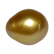 RARE Oval 15.7 x 18.7mm 30.6 Carats Deep Gold South Sea Pearl Loose