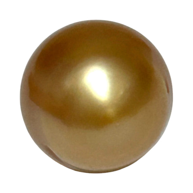 RARE Oval 15.7 x 18.7mm 30.6 Carats Deep Gold South Sea Pearl Loose