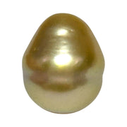 Oval Drop 14.5 x 17.5mm 26.4 Carats Deep Gold South Sea Loose Pearl