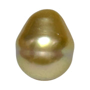 Oval Drop 14.5 x 17.5mm 26.4 Carats Deep Gold South Sea Loose Pearl