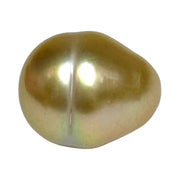 Oval Drop 14.5 x 17.5mm 26.4 Carats Deep Gold South Sea Loose Pearl