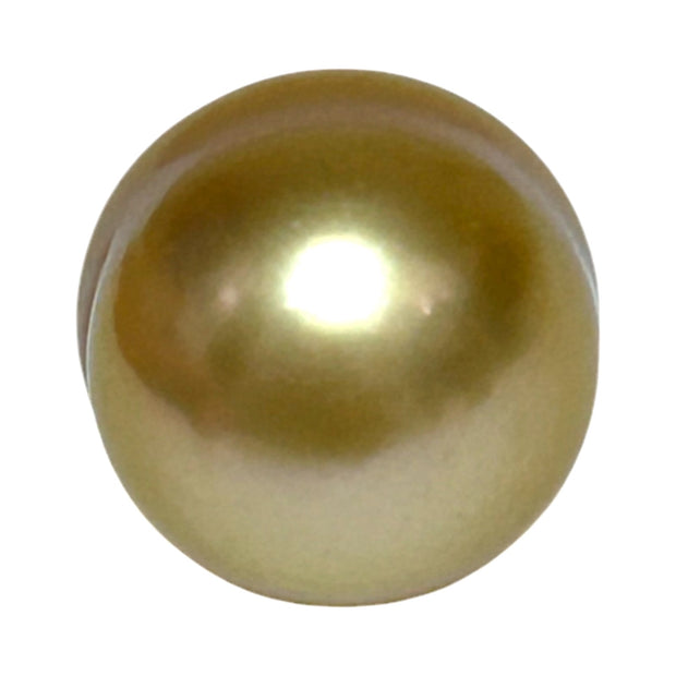 Oval Drop 14.5 x 17.5mm 26.4 Carats Deep Gold South Sea Loose Pearl