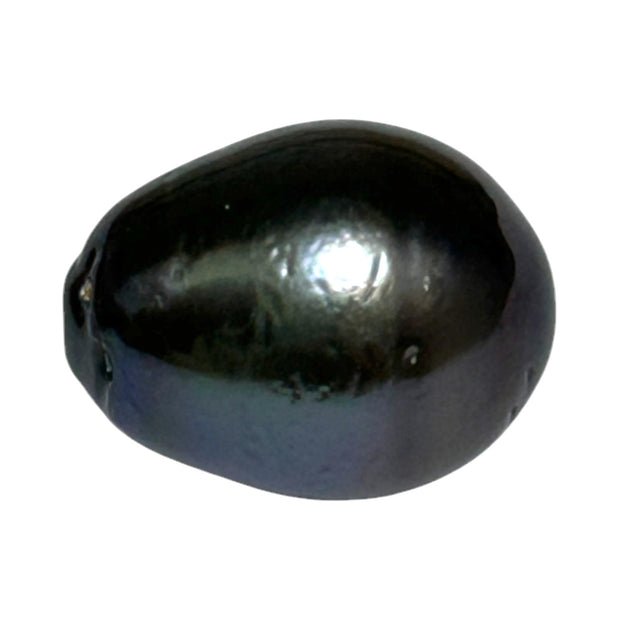 Delicate 13 x 16.6mm 19.6 Carats Peacock Black Blue Tahitian Pearl