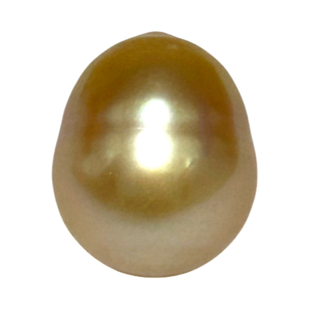 Radiant Oval 12.7 x 15.1mm 18.8 Carats Deep Gold South Sea Pearl