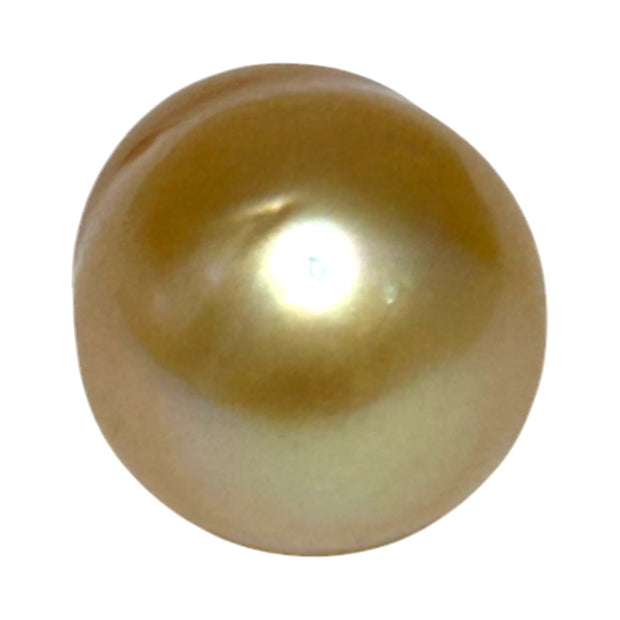 Radiant Oval 12.7 x 15.1mm 18.8 Carats Deep Gold South Sea Pearl