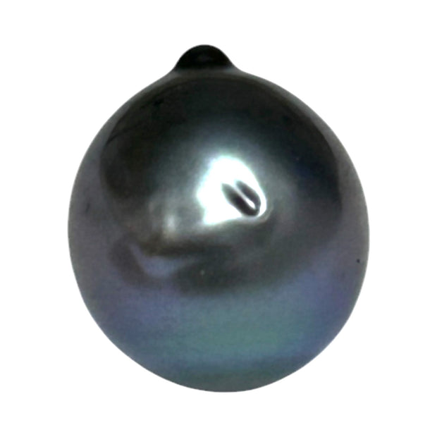 Huge 18.4 Carat 13.3 x 15.7mm Tahitian Peacock Black Blue Loose Pearl