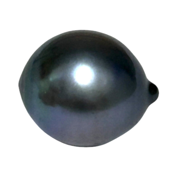 Huge 18.4 Carat 13.3 x 15.7mm Tahitian Peacock Black Blue Loose Pearl